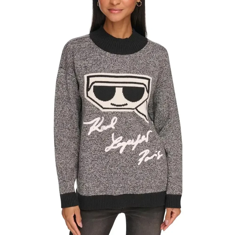 Karl Lagerfeld Paris Gray Sweater Size Large